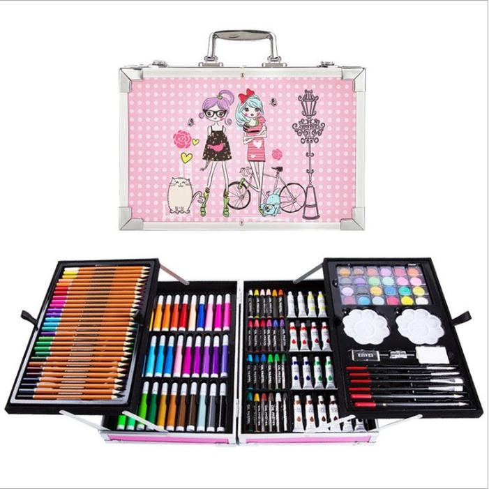 

Koper Set Crayon Mewarnai Alat Tulis Anak 145 Pcs