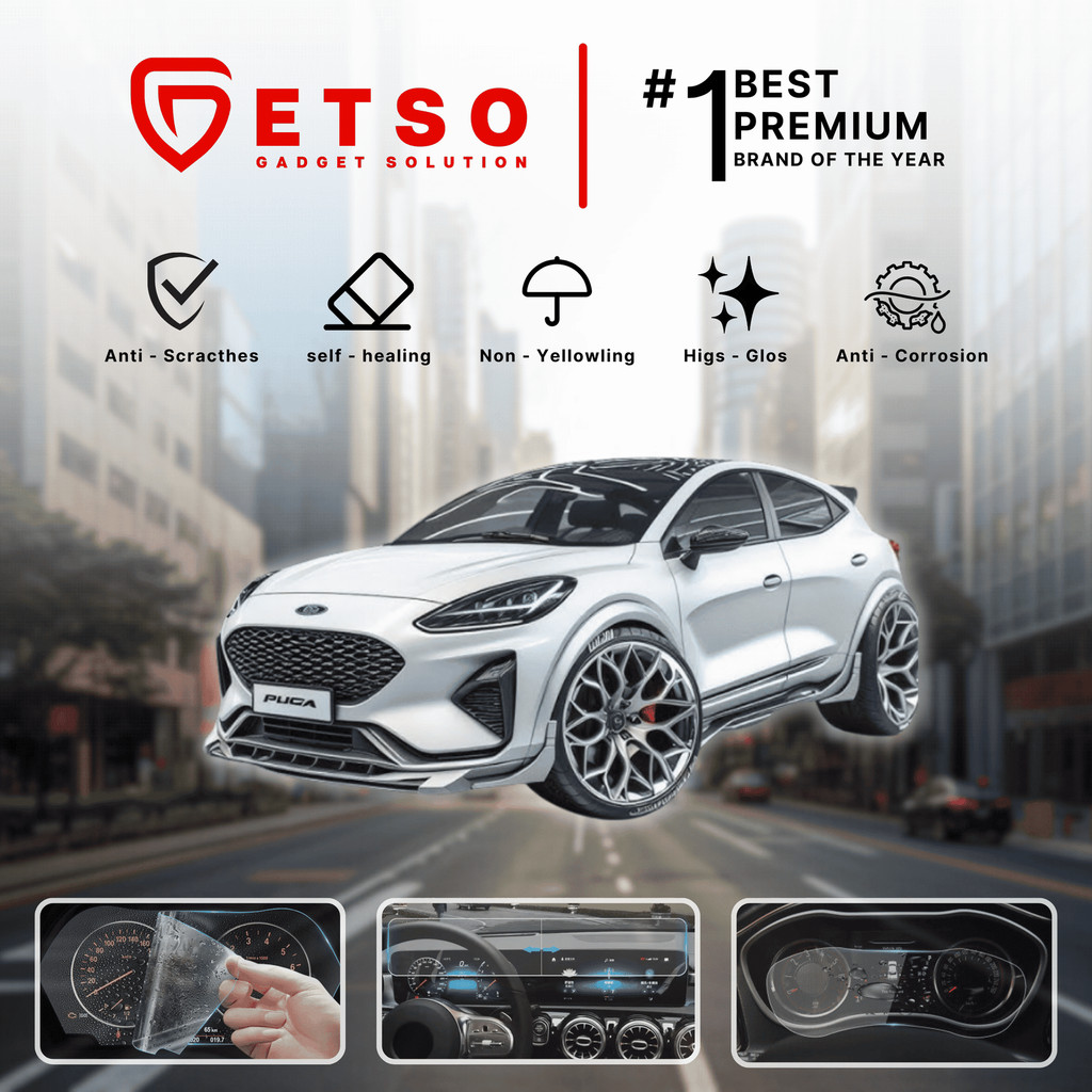 GETSO EPU BIO GENESIS Hydrogel for Ford Puma J2 K-SYNC 3 / Screen Guard (Nanotech+ 100% Recycle) Pre