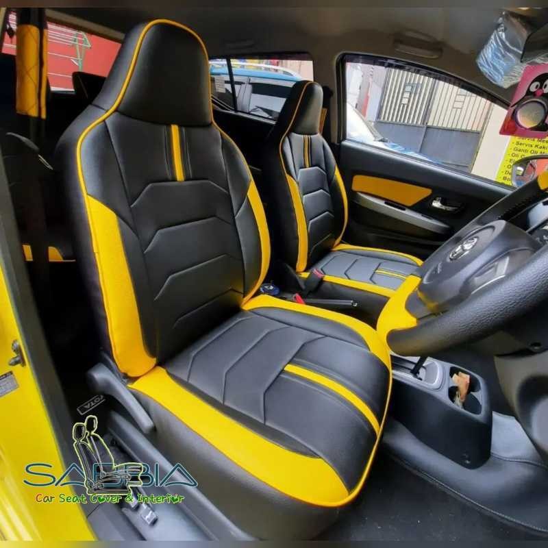 Sarung Jok Mobil Calya Sigra 2016-2023 Fullset 3 Baris Jok Terbaru