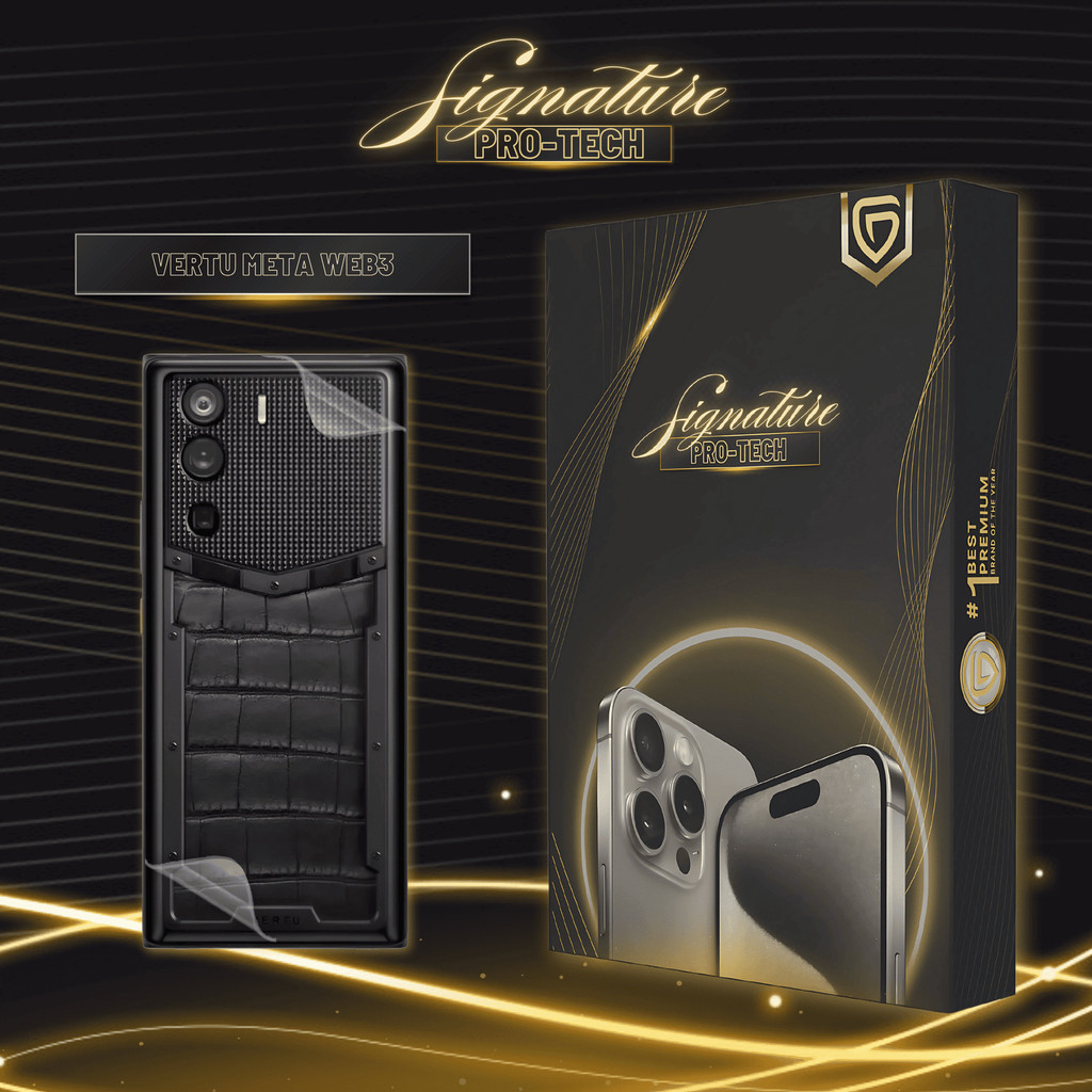 GETSO SIGNATURE PRO-TECH - Premium Anti-Scratch Protector for Vertu Meta Web3 / Back Cover Guard Cas