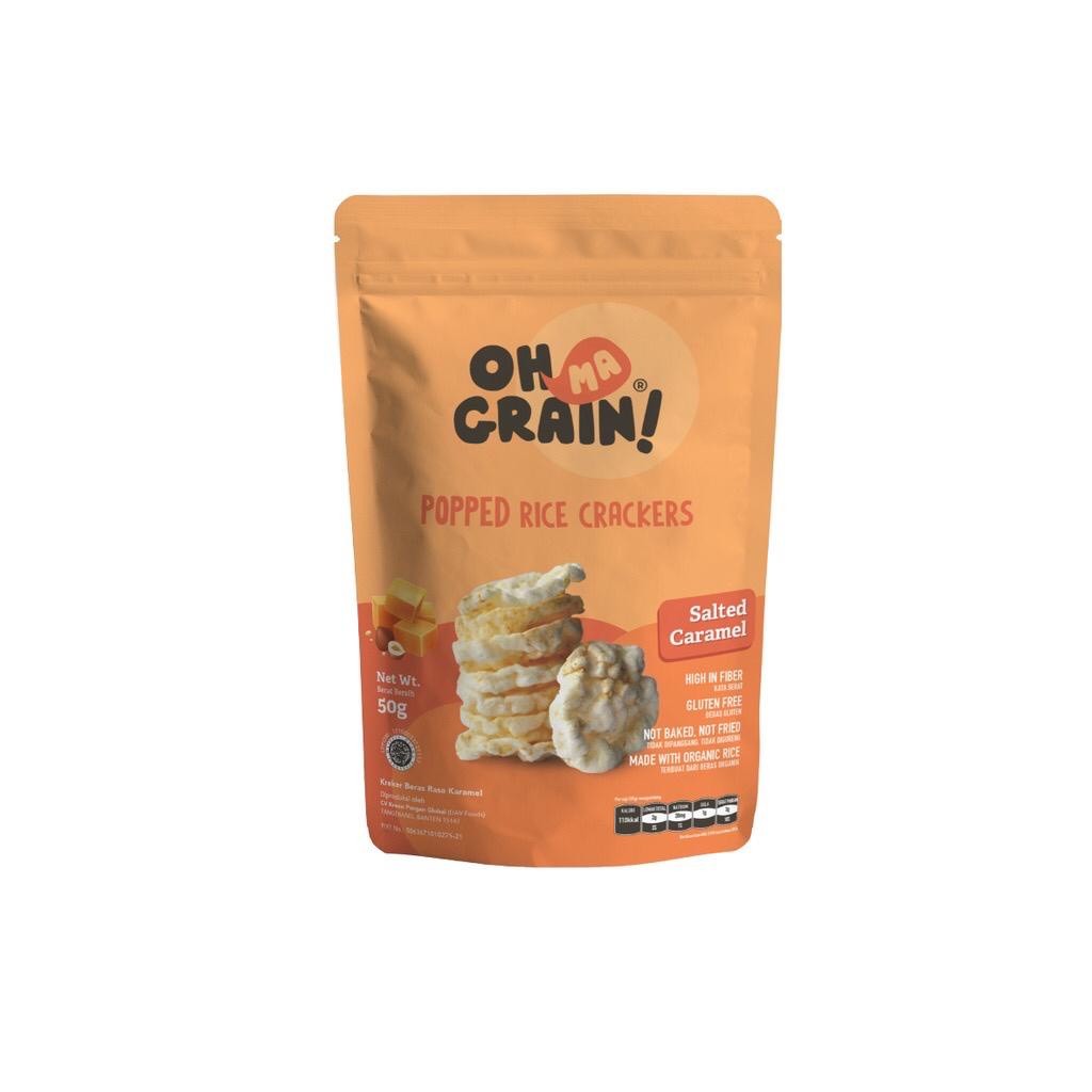 

Oh Ma Grain! SNACK DIET Keripik Beras Organik - Organic Brown Rice Crackers Snack