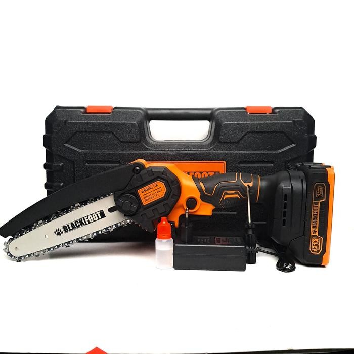 PREMIUM BLACKFOOT Cordless Chainsaw 6 Inch / Mesin Gergaji Cordless 6 Inch PT.1.8.16.INC