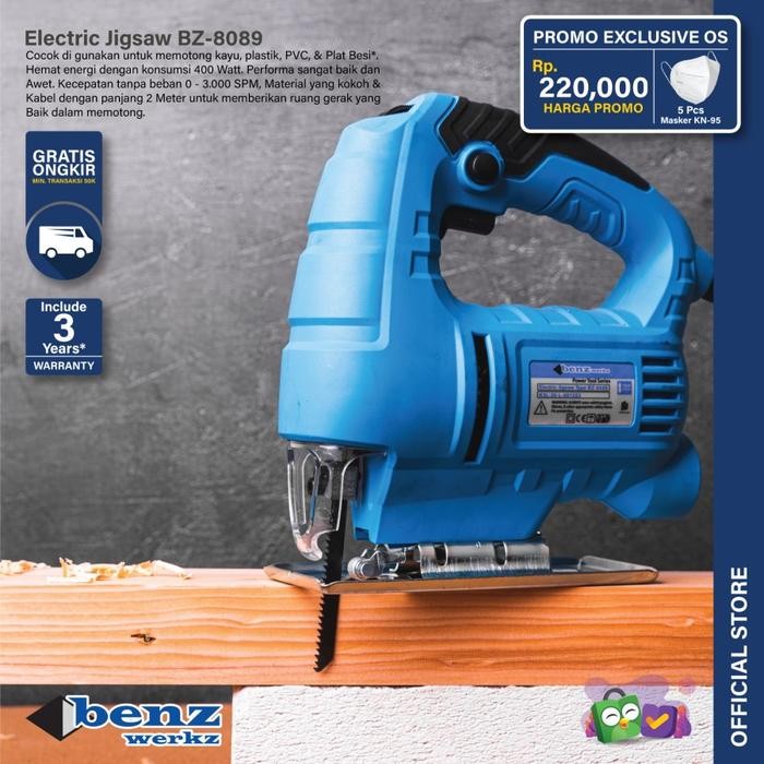PREMIUM Mesin Gergaji Jigsaw Benz / Mesin Potong Kayu Benz Electric Jigsaw