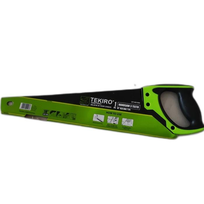 PREMIUM Gergaji kayu 3 mata/ Gergaji kayu tangan 18 inch 18" Tekiro