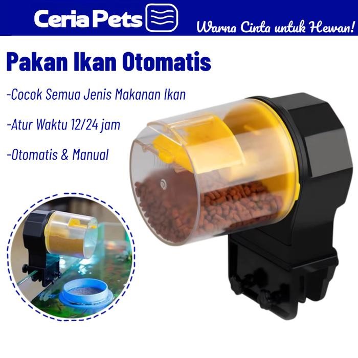 PREMIUM Pakan Ikan Otomatis Auto Fish Feeder Aquarium -Tempat Makan Ikan Otomatis & Manual Timer