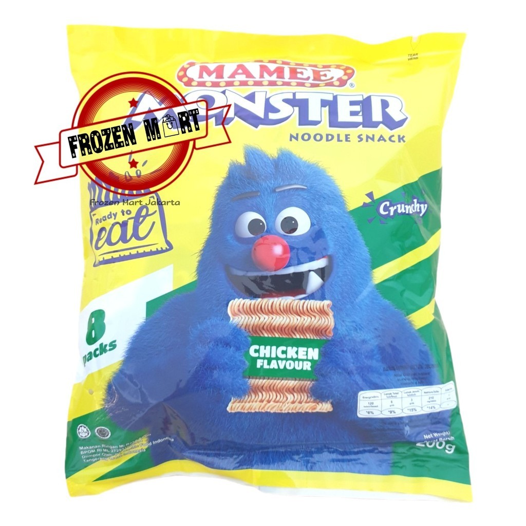 

MAMEE Monster Noodle Snack Chicken Flavour 200 Gr