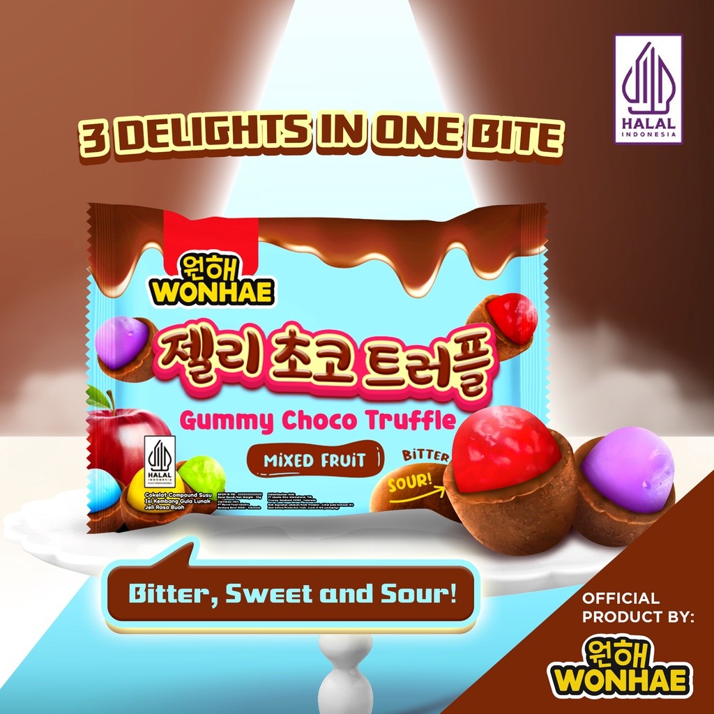 

Wonhae Gummy Choco Ball Truffle Mixed Fruit 35gr by Mujigae Official Store