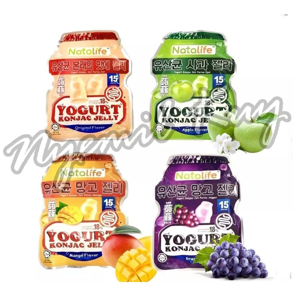 

Natalife Yogurt Jelly Rasa Buah dan Yogurt All Varians - Konjac Jelly (isi 20gr x 15 pcs) - Jeli