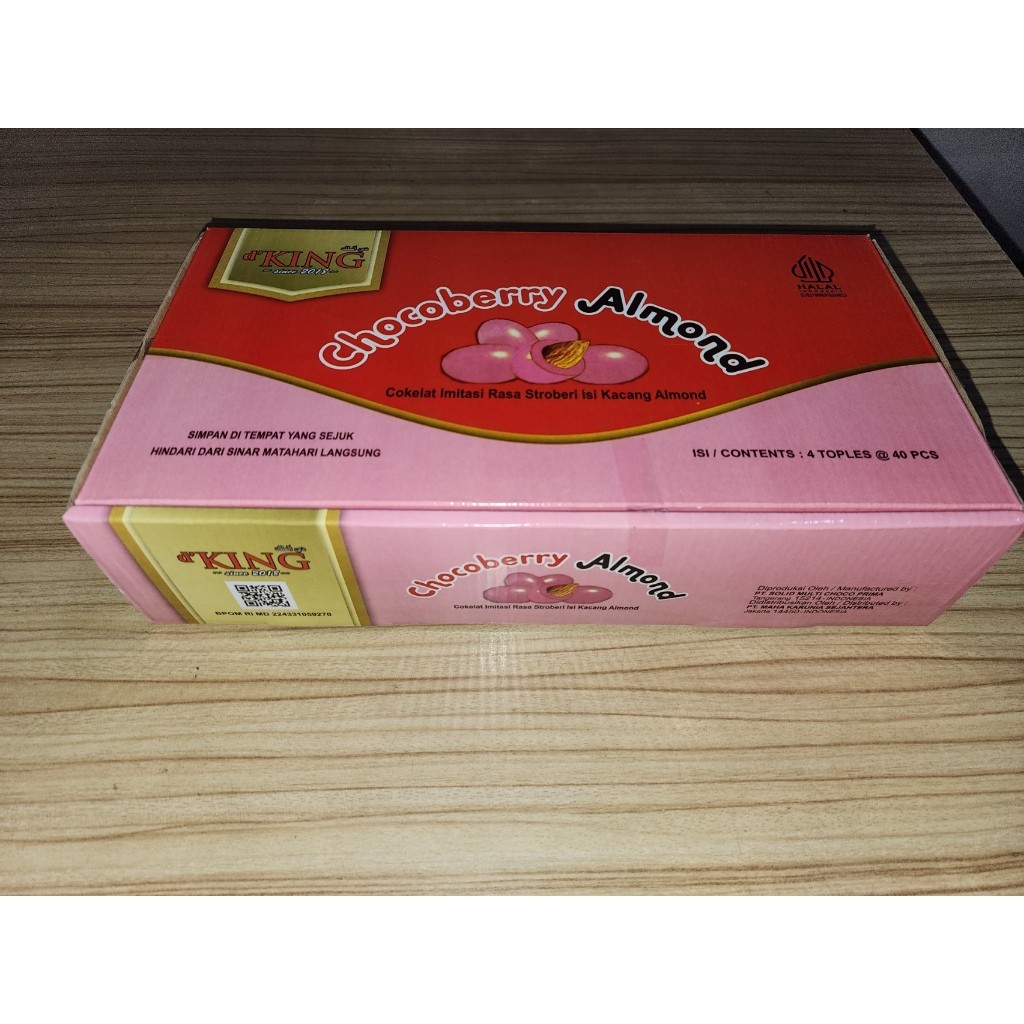 

D'KING CHOCOBERRY ALMOND (1 KOTAK ISI 4 TOPLES) HARGA TERMURAH