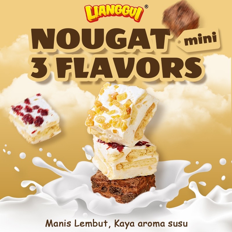 

[ Lianggui] NOUGAT CHOCOLATE I NOUGAT CRANBERRY NOUGAT MANGO CAKE VIRAL CAKE NOUGAT ANEKA RASA