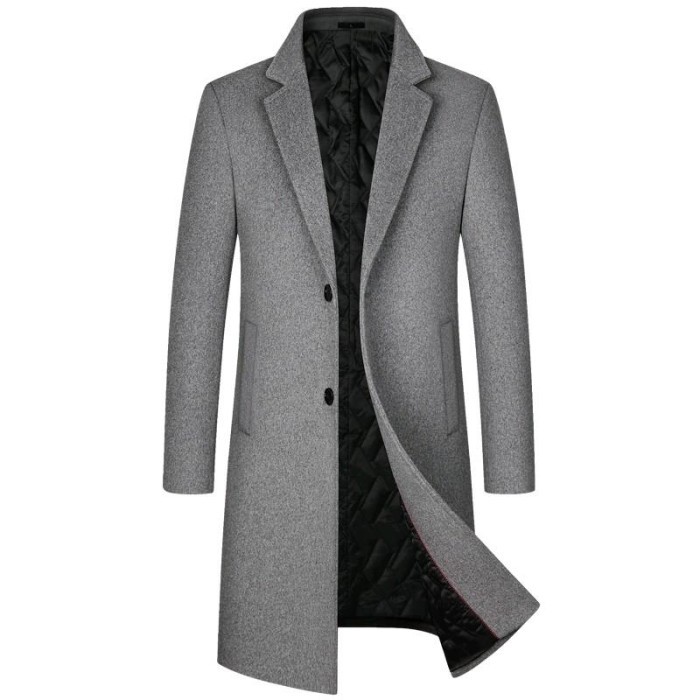 PREMIUM Jubah Jas Pria Panjang Korea Jaket Long Coat Jumbo Musim Dingin