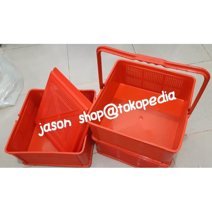 Keranjang kue Tenong segi susun 3/Keranjang tenong Tanaka susun 3