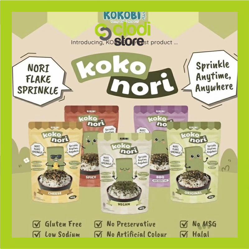 

KOKO NORI Abon Rumput Laut Tabur Seaweed Flake Snack Cemilan Sehat Anak Cemilan Anak Sehat