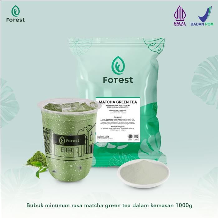

Caraka.store1 Bubuk Minuman MATCHA GREEN TEA Powder - FOREST Bubble Drink