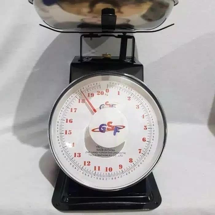 ,,,,,,,] Timbangan GSF 20kg, duduk besi stainless
