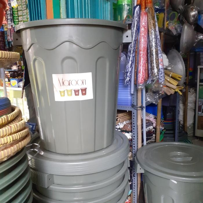 Ember Besar Tong Air + Tutup 80 Liter Maroon Great