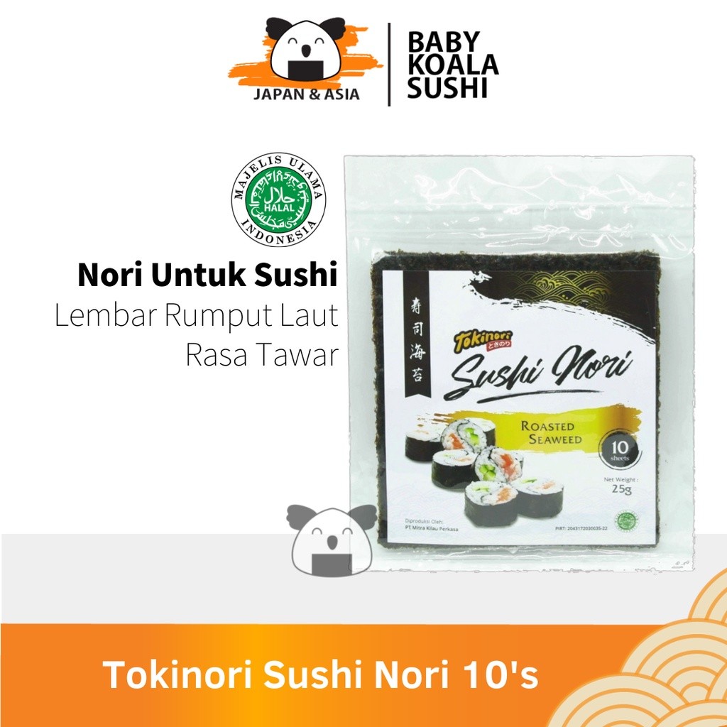 

TOKINORI Sushi Nori 10 S Halal Yakinori Lokal for Sushi Kimbab/ Gimbab Lembar Rumput Laut