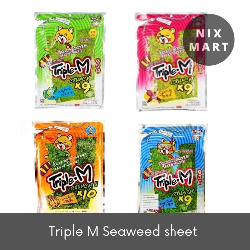

Triple M Roasted Seaweed Giant Sheet / Rumput Laut panggang Lembaran - 45gr