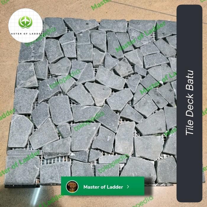 Terbaru Kris Stone Deck Tile Deck Taman Tile Outdoor 30X30 Cm Batu Hitam