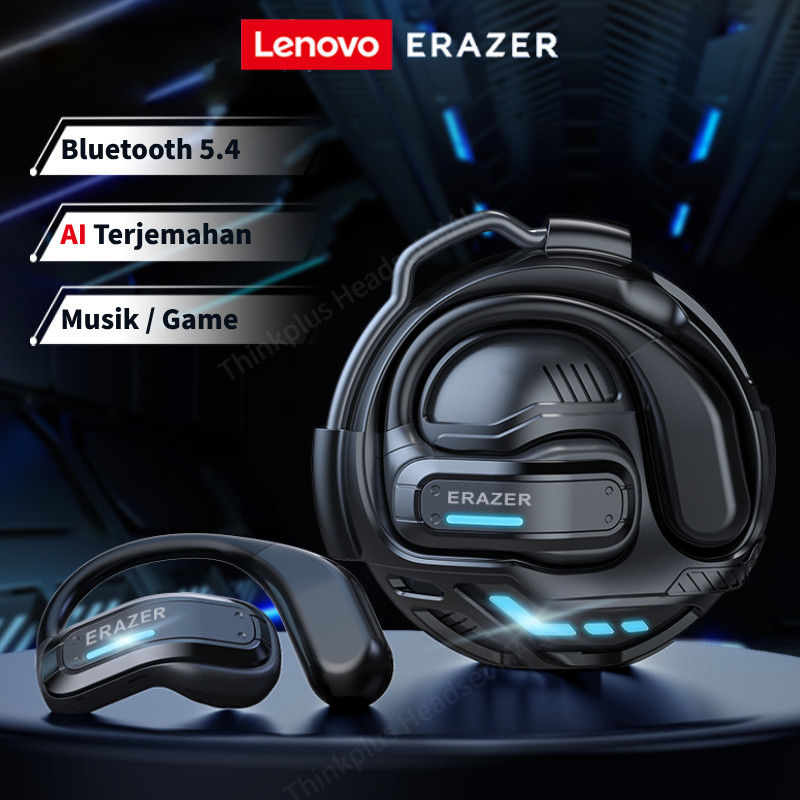 Kelgo - Lenovo ERAZER X8 TWS Transformer Earphone Bluetooth 5.4 Headset Wireless Gaming Open Ear AI