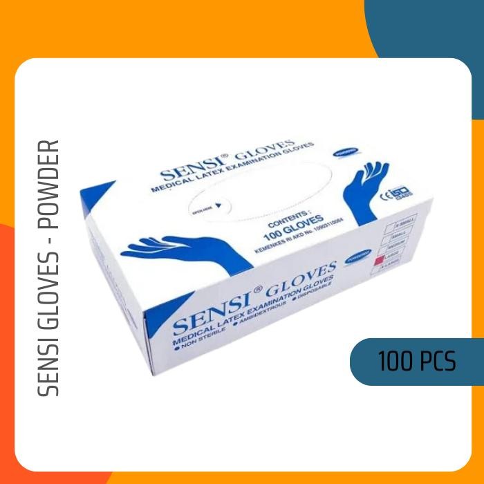 Sarung Tangan Latex Sensi Isi 100 Sensi Gloves Latex