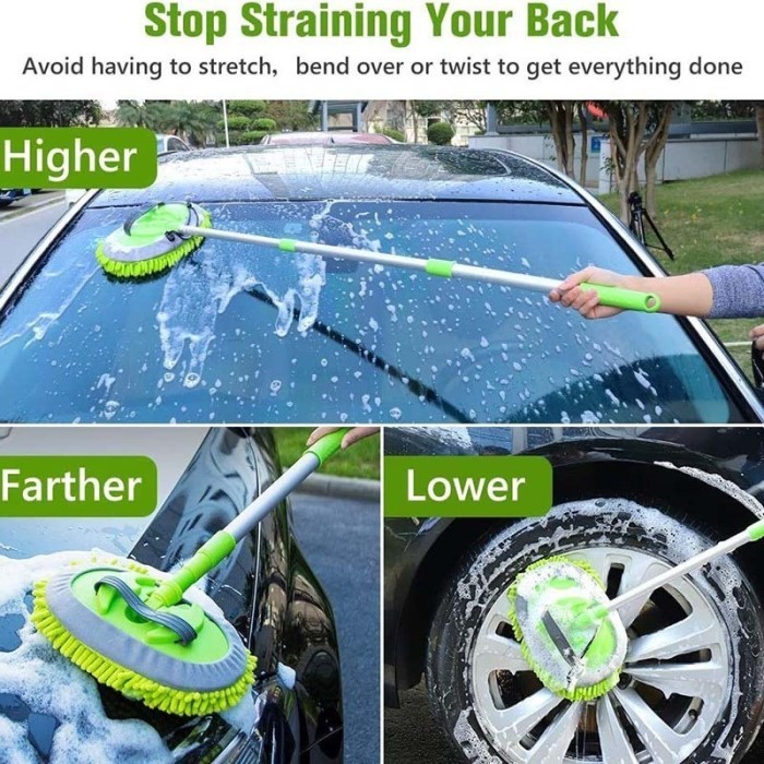 Kemoceng Mobil Car/Microfiber/Lap Cuci Mobil Car Debu/Kemoceng Microfiber Bisa Dipanjangkan Cendol