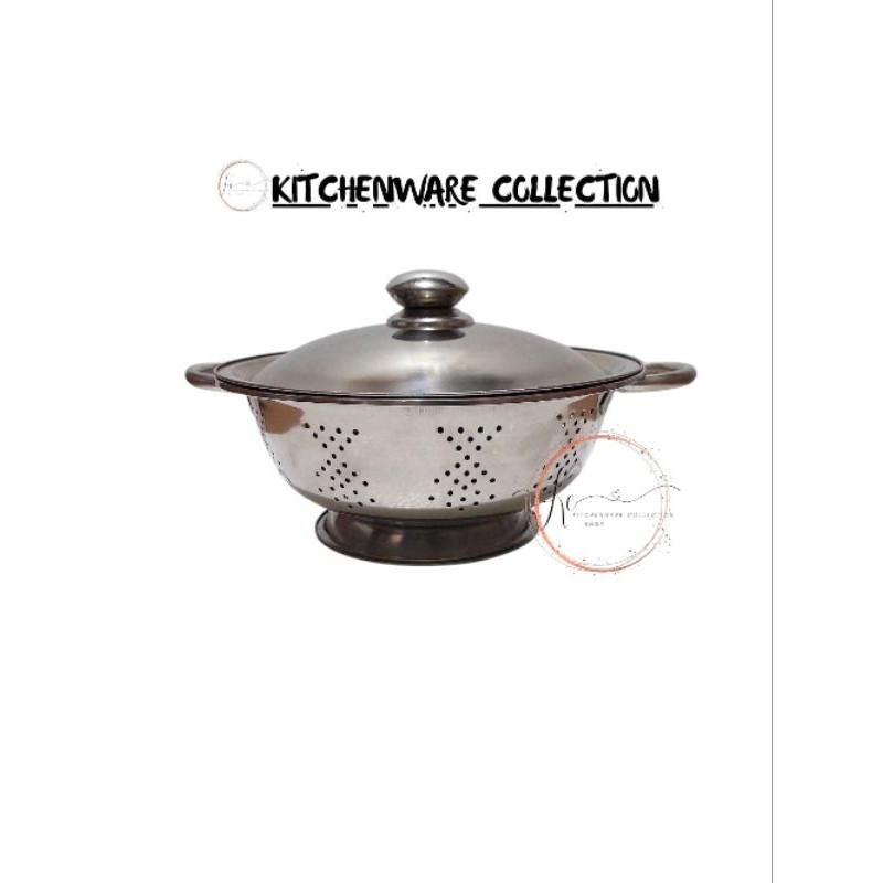 VP475 Saringan Nasi / Ceting Nasi Stainless dengan Tutup Ceting Nasi Tempat Nasi MURAH