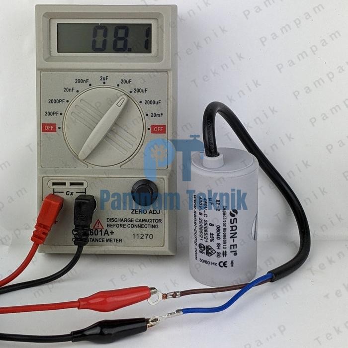 JTTOP" KAPASITOR 8UF 450V SANEI BULAT CAPACITOR SAN-EI 8 UF MIKRO 450 VOLT