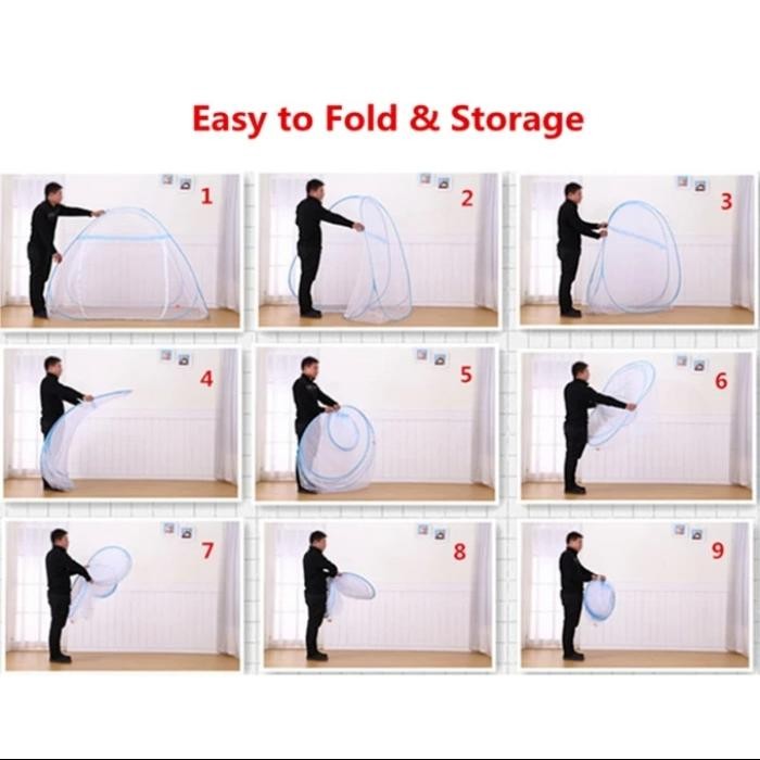 NEW PRODUK KELAMBU 120 X 190 CM FULL LIPAT TEMPAT TIDUR RANJANG KASUR KANOPI PREMIUM KLM