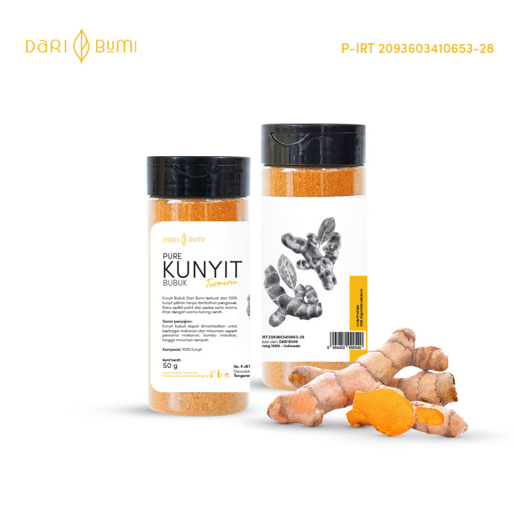 

Dari Bumi Kunyit Bubuk 50 Gr Premium Turmeric Powder