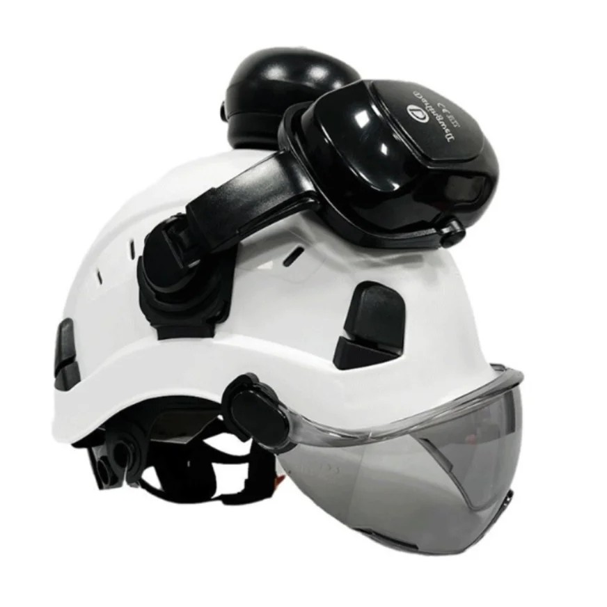 Ear Muffs Adjustable Cap-Mounted Earmuff Safety Helmet Attachable Safety Hard Hat Earmuff Hearing