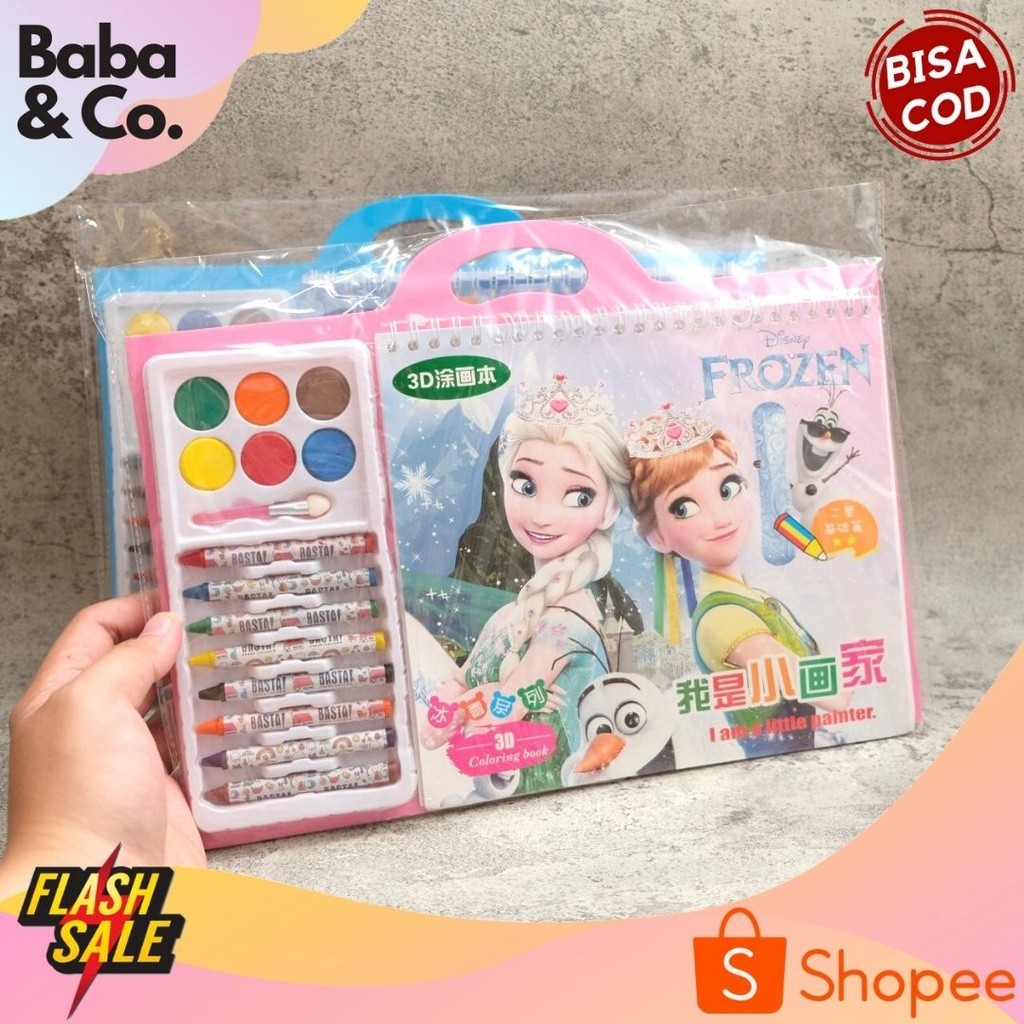 

PAKET COLORING KRAYON BOOK ZJ109 DAN KERTAS GAMBAR FREE KUAS PERLENGKAPAN MENGGAMBAR ANAK LUCU UNIK