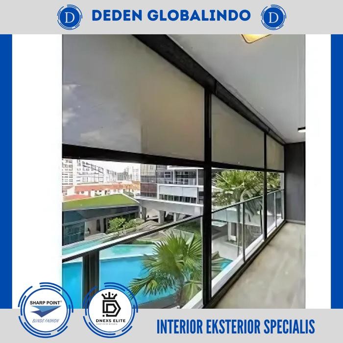 Jipproll by Sharp Point Roller Blind Outdoor untuk Kafe, Rumah, & Taman