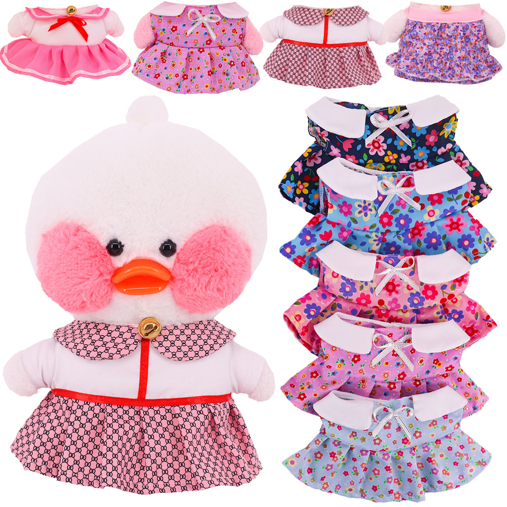 Doll Clothes For Yellow Duck Uniform Sweater Floral Dress 30Cm Lalafanfan Duck Doll Accessories Bags