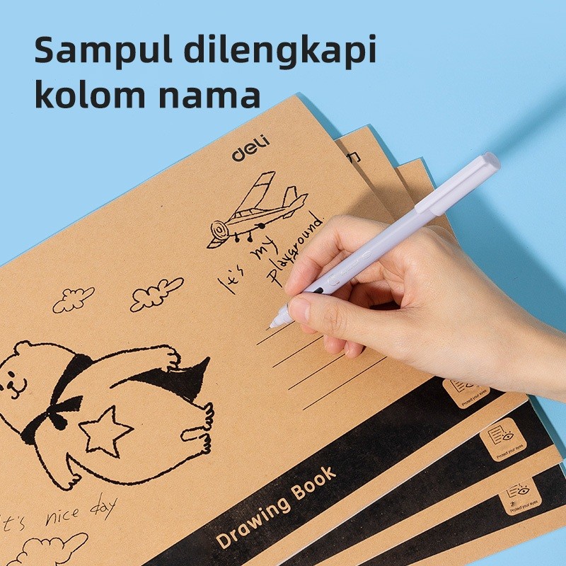 

DELI DRAWING BOOK / BUKU GAMBAR SAMPUL COKLAT 20/30 LEMBAR BEXX