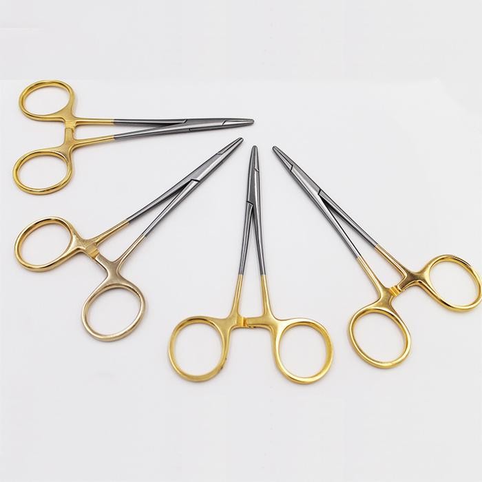 Cod Needle Holder / Nalpuder /Nalpvuder /Klem Jahit /Dental Needle Holder Plier/ Gold Handle