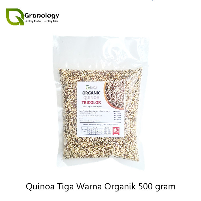 

Quinoa Tiga Warna Organik / Organic Quinoa Tri Colour (500 gram) by Granology