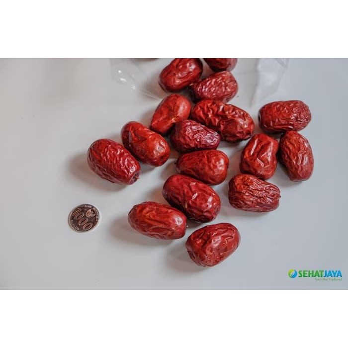 

JTTOP" ANGCO ANG CO HONG ZAO (RED DATES) KURMA MERAH PREMIUM JUMBO 250 GRAM