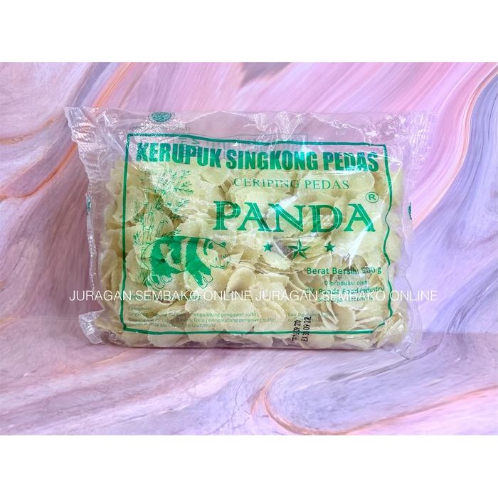 

JTTOP" PANDA KERUPUK SINGKONG PEDAS 500GR / CERIPING PEDAS MENTAH MURAH