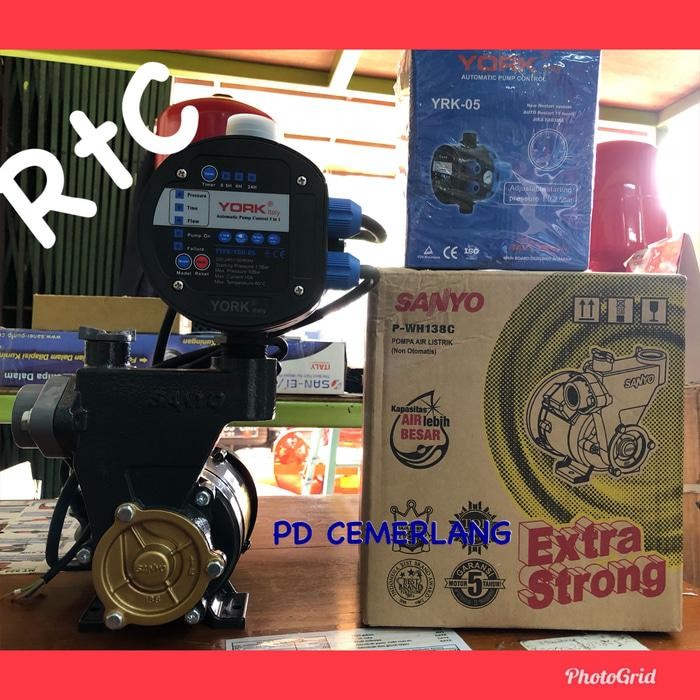 Terbaik Pompa Booster Sanyo Pendorong Air Toren Booster Pump Sanyo