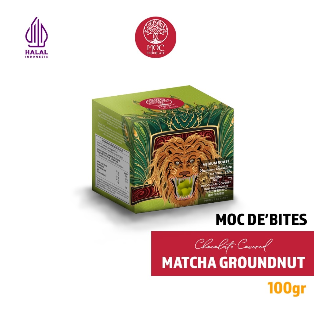 

Restokobar Moc De'Bites - Matcha Chocolate With Groundnut 100G - Cemilan