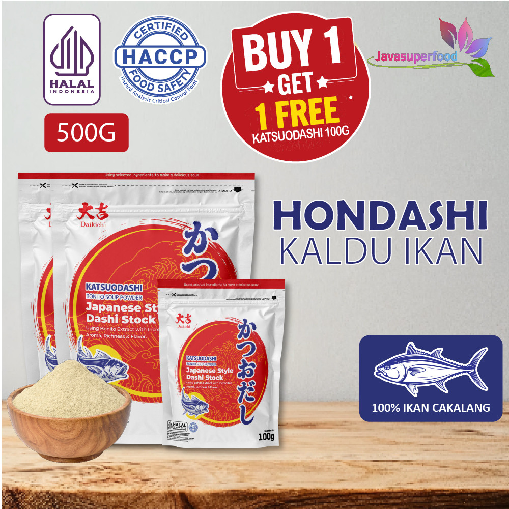 

Omahjajanan [Halal] Hondashi Katsuodashi Putih Bonito Soup Powder / Bumbu Ikan / Bubuk Kaldu Ikan