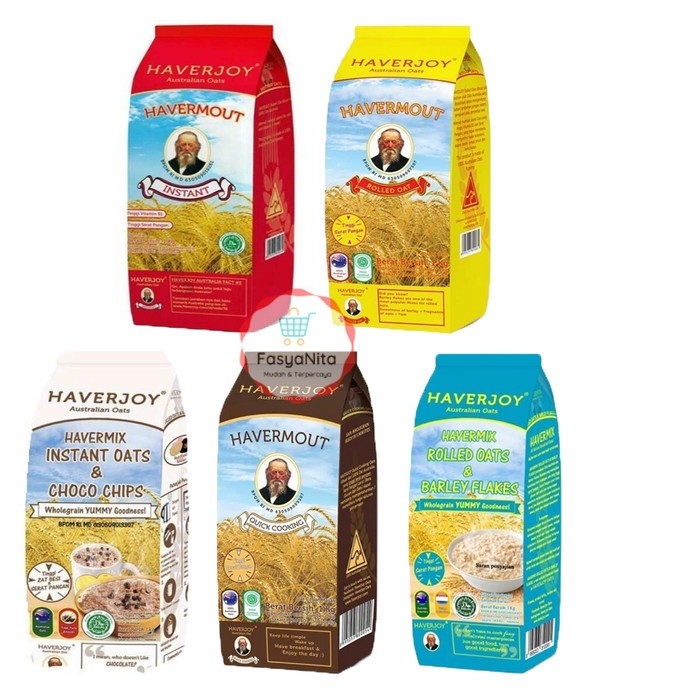 

Restokobar Haverjoy Oatmeal 1Kg Australian Oat Havermout Rolled Quick -