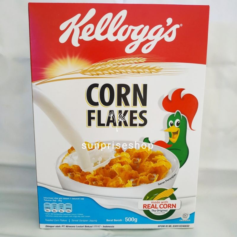 Sega Tungtung Kelloggs Corn Flakes Sereal Jagung 500 Gr