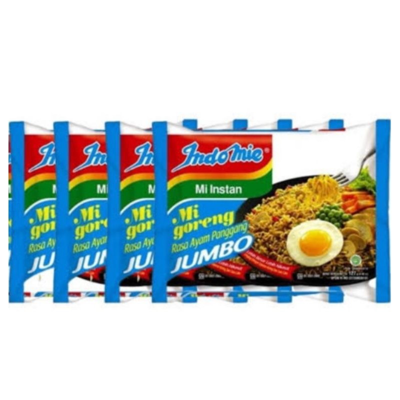 

Sega Tungtung Indomie Mi Goreng Jumbo Special / Jumbo Goreng Rendang /Jumbo Rasa Ayam Pangang Isi 4