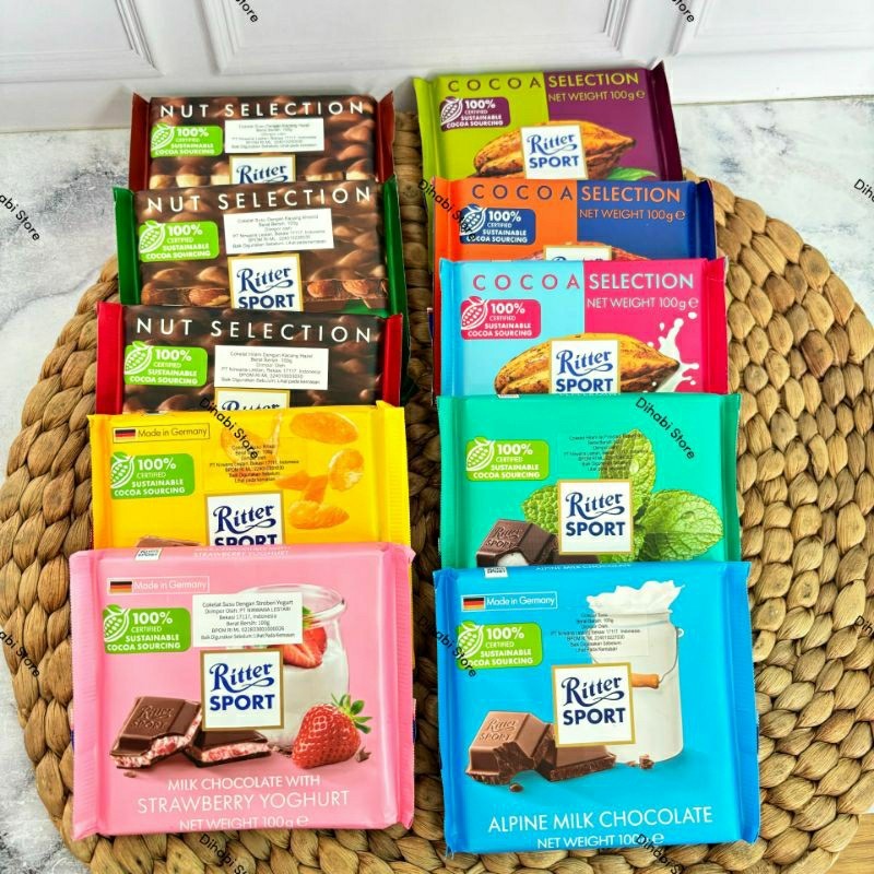

Eumsig Cokelat Sultan Ritter Sport Import German Peppermint,Alpine,Cornflakes,Almond,Hazelnuts,Cocoa