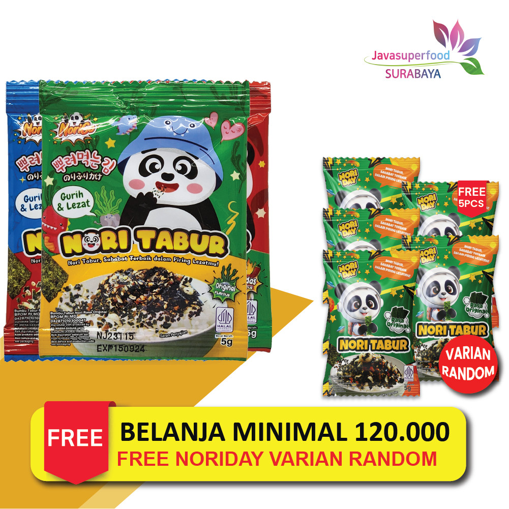 

Eumsig Nori Day Tabur Rice Noodle Rumput Laut Panggang (1 Renceng Isi 12Pcs) 5G Halal