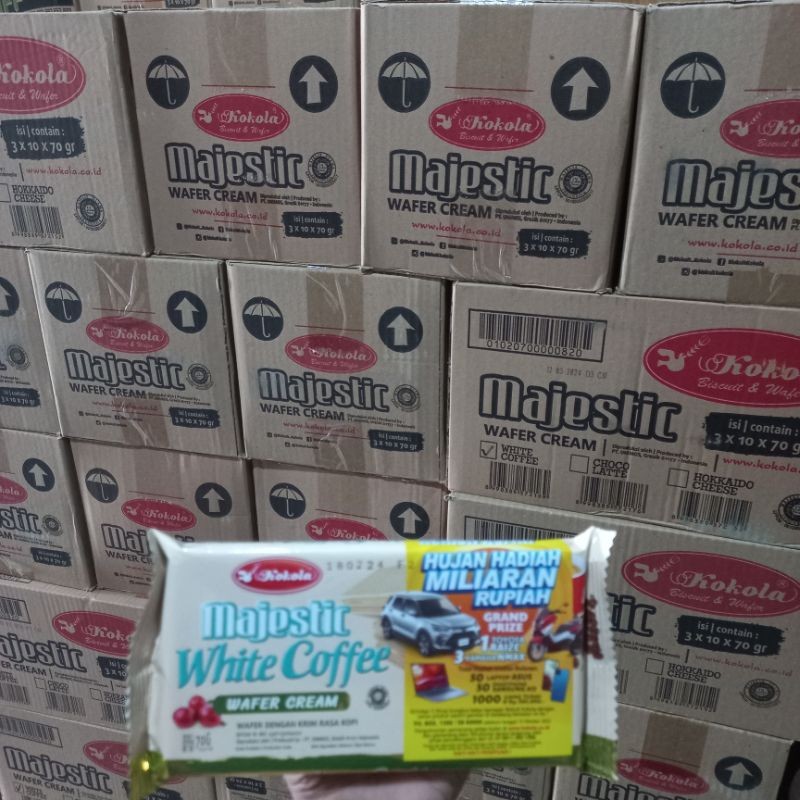 

Eumsig Kokola Majestic Wafer 70 Gram 1 Dus Isi 30 Pcs