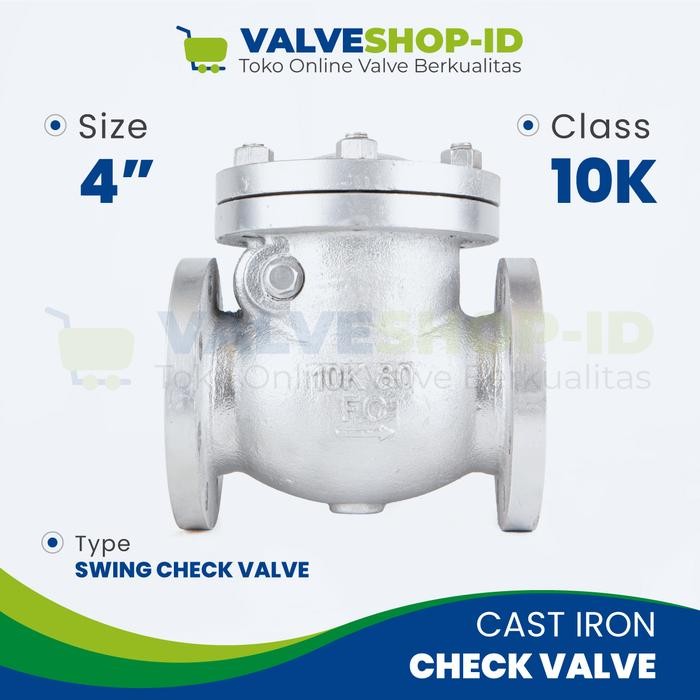 Murah Swing Check Valve 4" Inch Jis10K Cast Iron