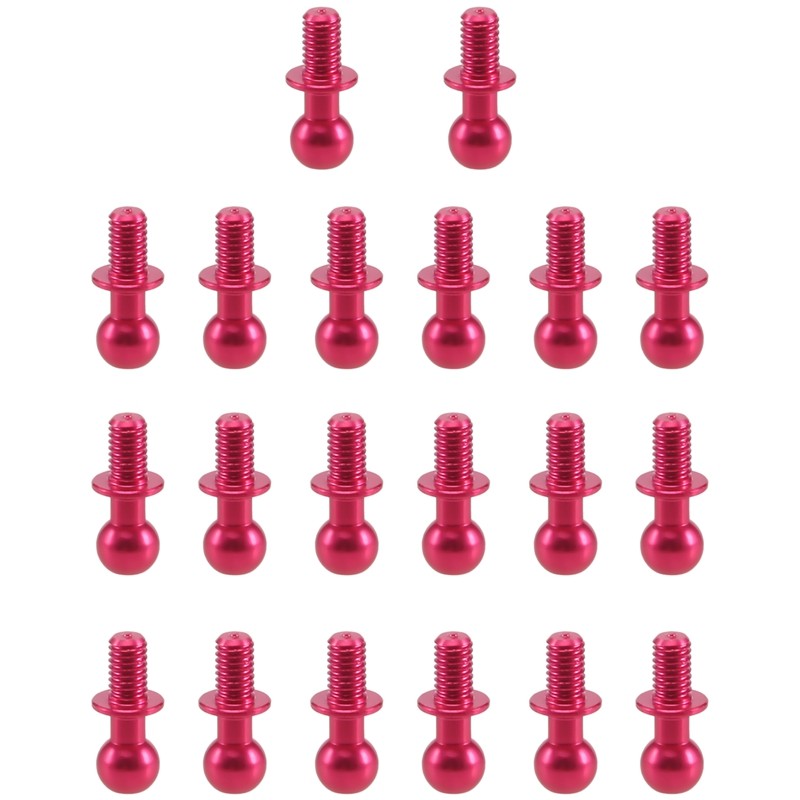 IMPORT FBIL-20Pcs Metal M3 Hex Ball Head Screws For Tamiya TT-01 TT-02 Sakura D4 D5 1/10 RC Drift